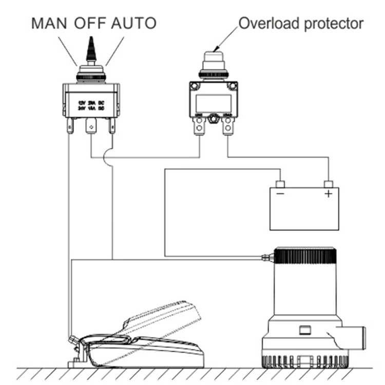 Схема подключения помпы в катере