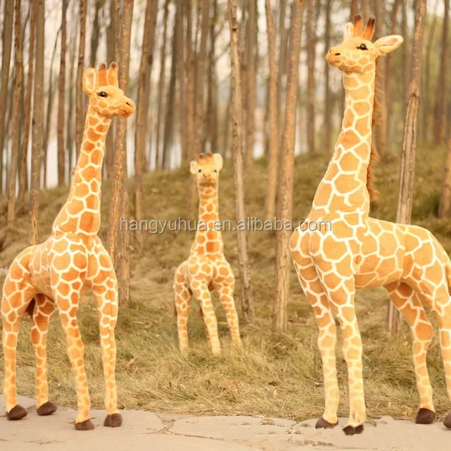 New Design 196cm Giant Plush Giraffe Realistic Plush Standing Giraffe