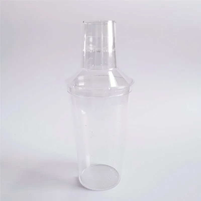 Hot Plastic Acrylic Cocktail Shaker Clear Black Drink Mixer Martini