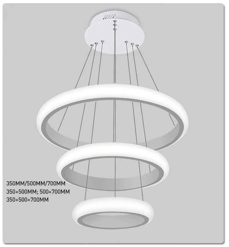 White big  circle chandelier modern lighting pendant lamp LED ring modern round chandelier