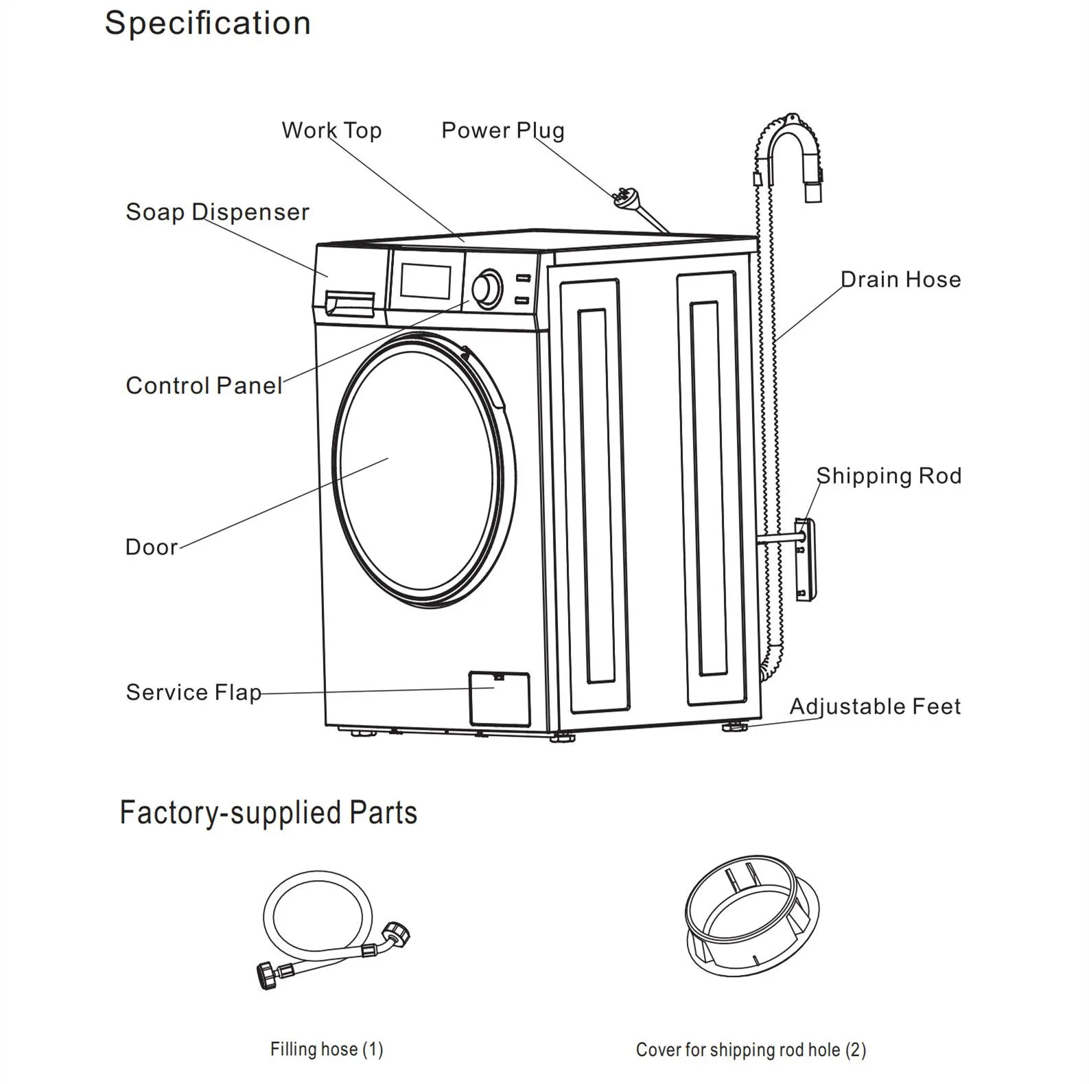 Front Loading Washing Machine All In One Wash And Dry Home Used Xiaoya