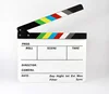 Colorful English Clapperboard Clapper Board Acrylic Dry Erase Director TV Movie Film Action Slate Clap Handmade Cut Black White