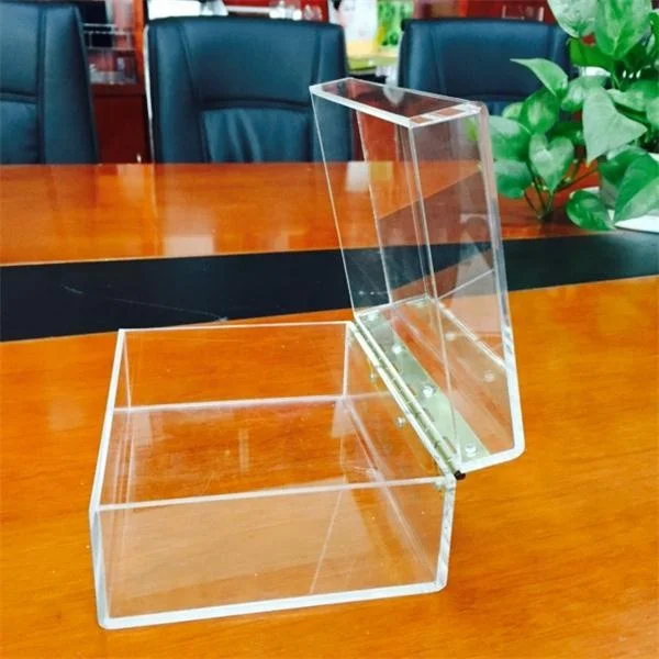 Clear Acrylic Rectangle Storage Box With Metal Hinge Buy Clear