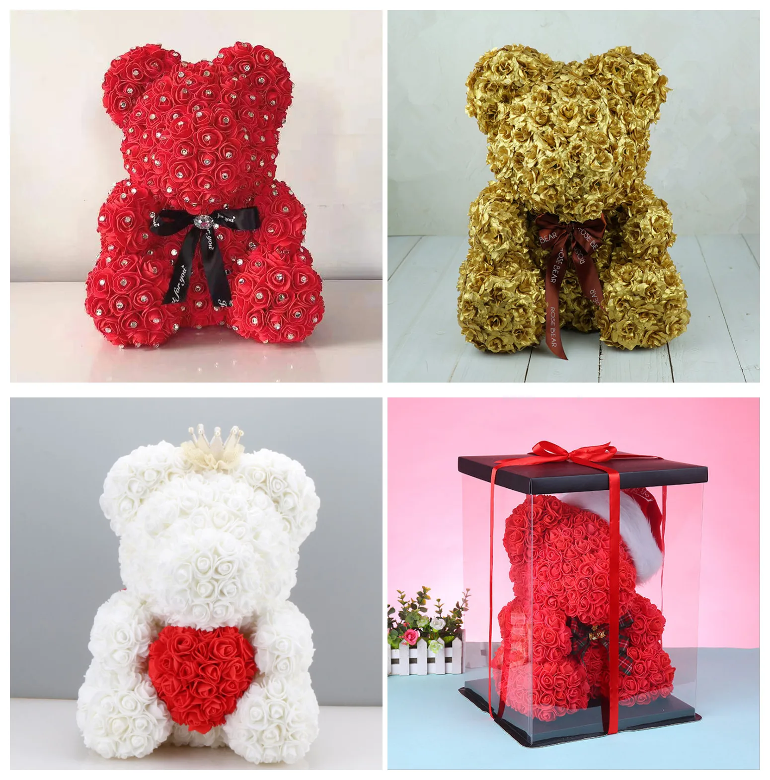 40cm rose teddy bear