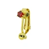 Red stone drop earring findings fashion style adjustable convert clip earrings
