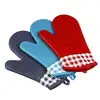 Short Professional Silicone Oven Gloves, Heat Resistant Silicone Oven Mitts