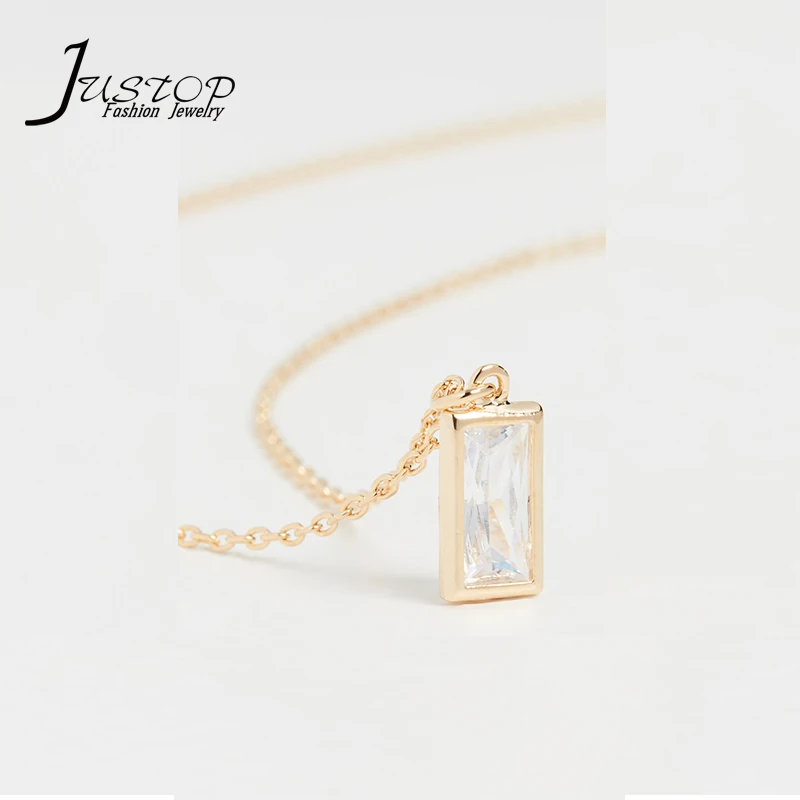New Fashion Jewelry Simple Geometry silhouette pendant crystal Zircon short Choker Trendy Necklaces for Women Girls
