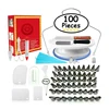 Cake Decorating Supplies 100/94/80/73/35 PCS KIT Icing Tips, Cake Rotating Turntable and More Accessories wedding Cake Tools