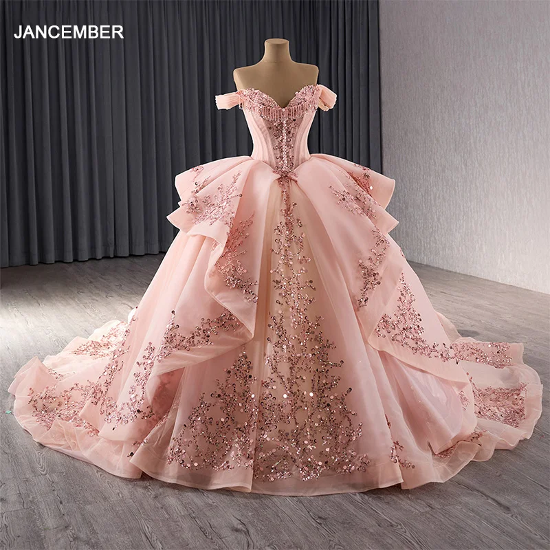 Blush Pink Quinceanera Dresses - Elegant & Customizable