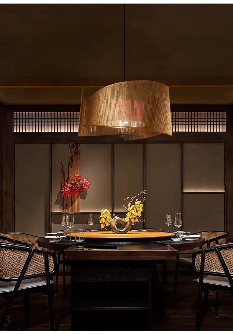 product dining room chinese style suspended chandelier hemp rope for hotel restaurant banquet hall private room creative design china-6