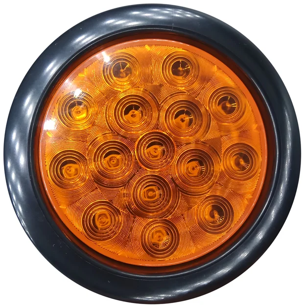 Apply to heavy truck lamp parts LED 4inch round 16Amber Diodes Park Rear Turn tail light