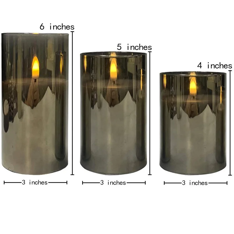 Big Size Flameless Led Electric Candles Flickering With Timer Remote