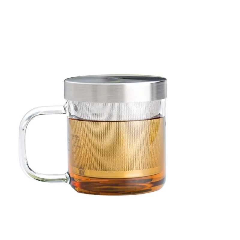 glass tea cup with lid