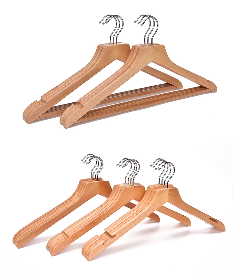Manufacturer wholesale high quality custom wooden clothes hanger hangers