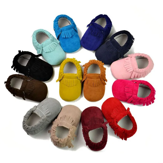 Baby Infant Toddler Flat Slip-on Soft Sole Faux Leather Pre-Walkers Casual Shoes 