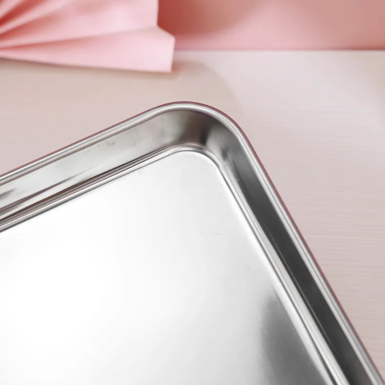 Wholesale custom logo hotel buffet stainless steel metal serving fppd food tray  .jpg