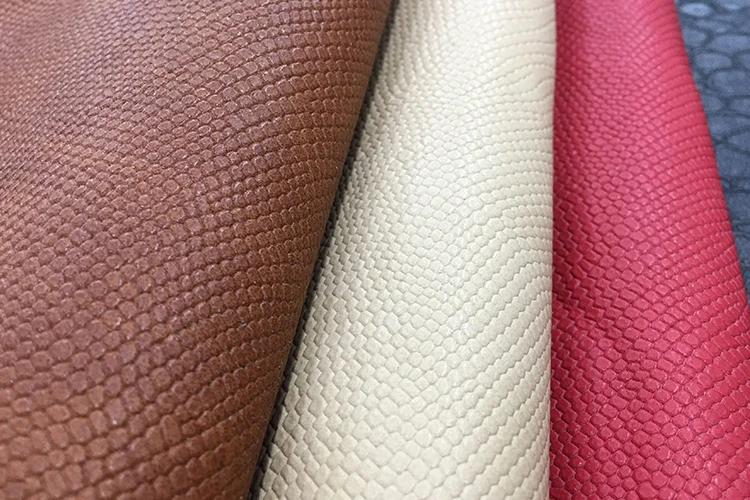 最好的价格环保蜥蜴图案超细纤维皮革