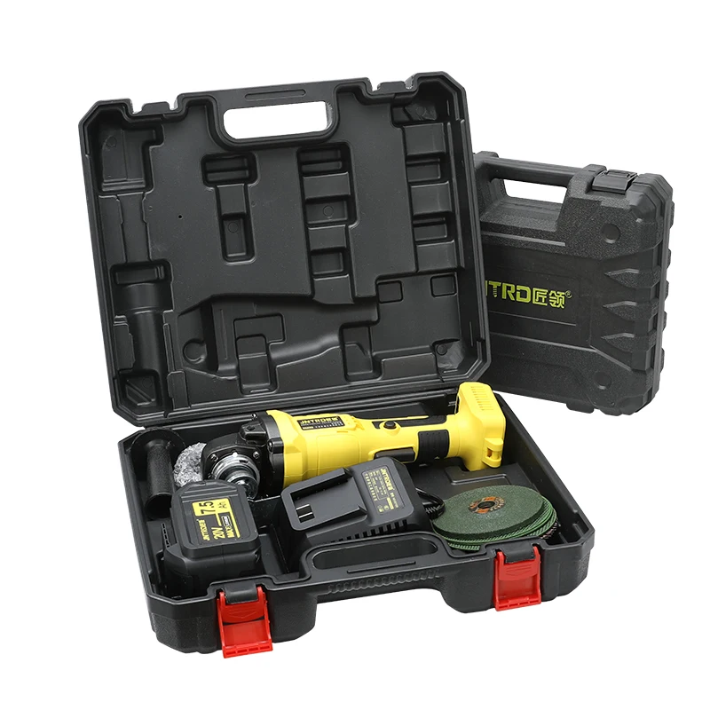 21v充电式角磨机有一个电池和充电器持久锂电池电动工具集