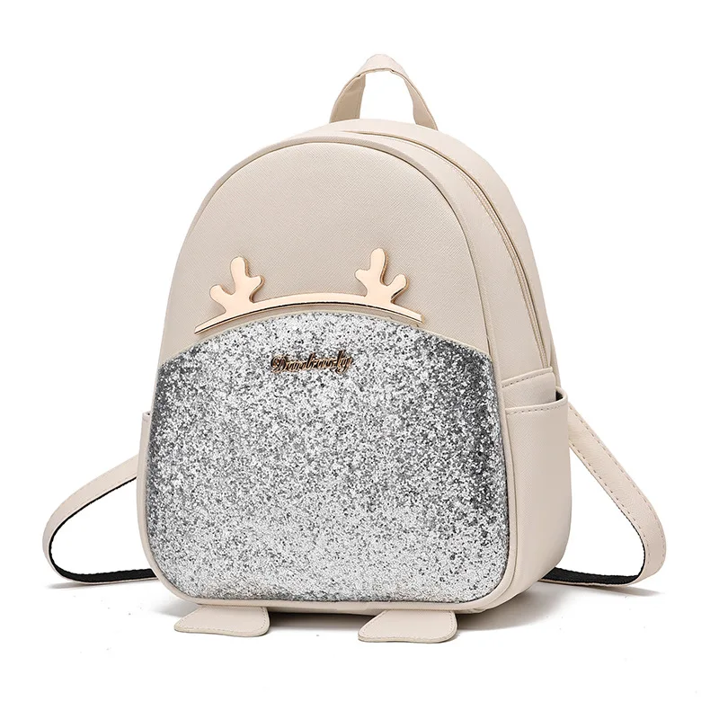 2019 High quality Bling Sequins Cute Cartoon small Backpack Shoulder bags School Travel back pack for girls