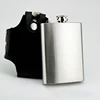 Leather wrapped gift set metal liquor custom logo whisky wine hip flask