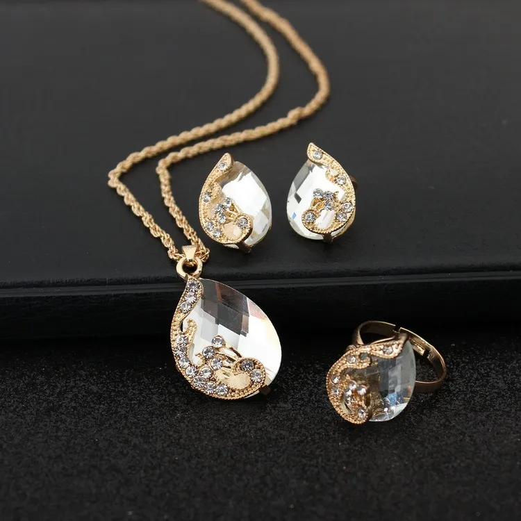 HOVANCI Wholesale Price Earrings And Pendant Crystal Jewelry Set