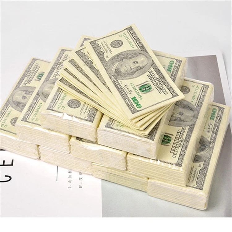 100 Dollars Napkin Us Dollar Bill Money Paper Towel Party Gift Wedding