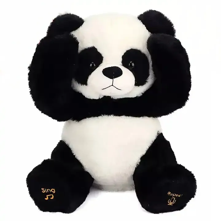 Custom Plush Electronic Toy Panda Bear Stuffed Animal Electric Doll