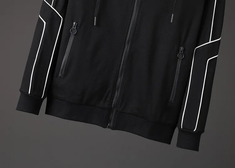 Custom Fitted Sweatsuit 2 Piece Mens Sport Hoody Jogging Plain Tracksuit