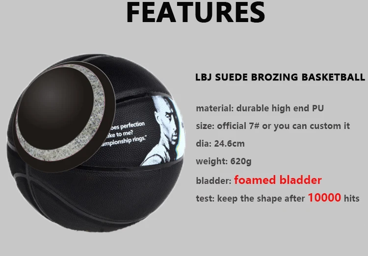 custom laser engraving words text basketball star skidproof PU size 7 basketball for outdoor playing cement ground