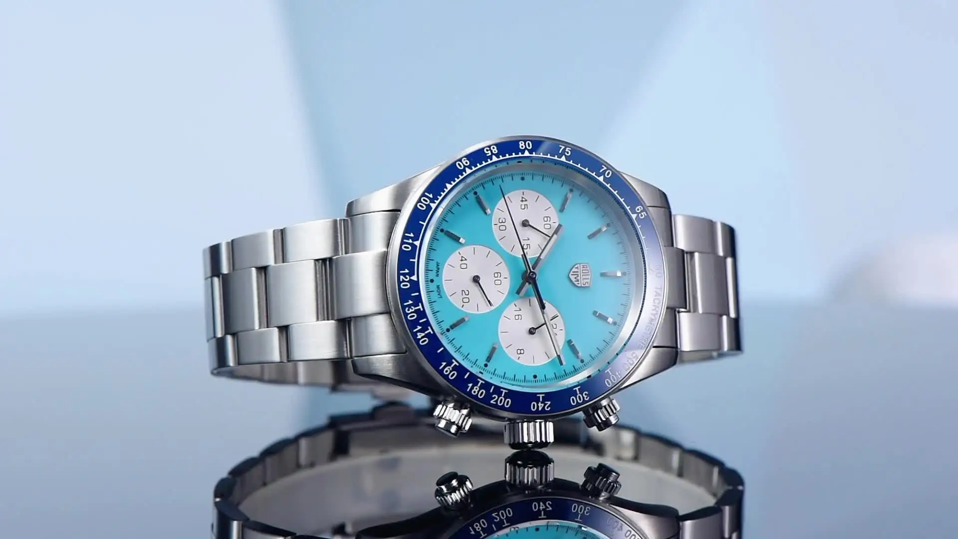 New RollsTimi 7931 Stainless Steel Quartz Movement Watch for Men 