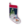 Wool Yarn Polar Bear With Fox Christmas Wool Stocking