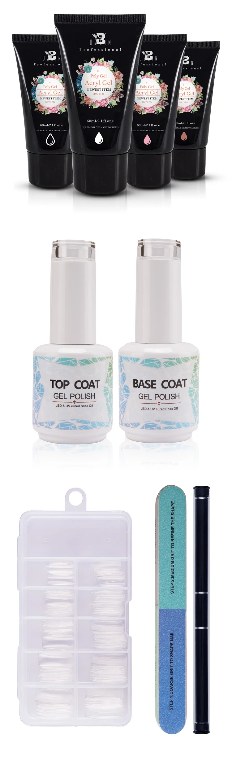 Hema Free 60ml Glitter Extension Gel Nail Soak Off Nail Art Gel Halal