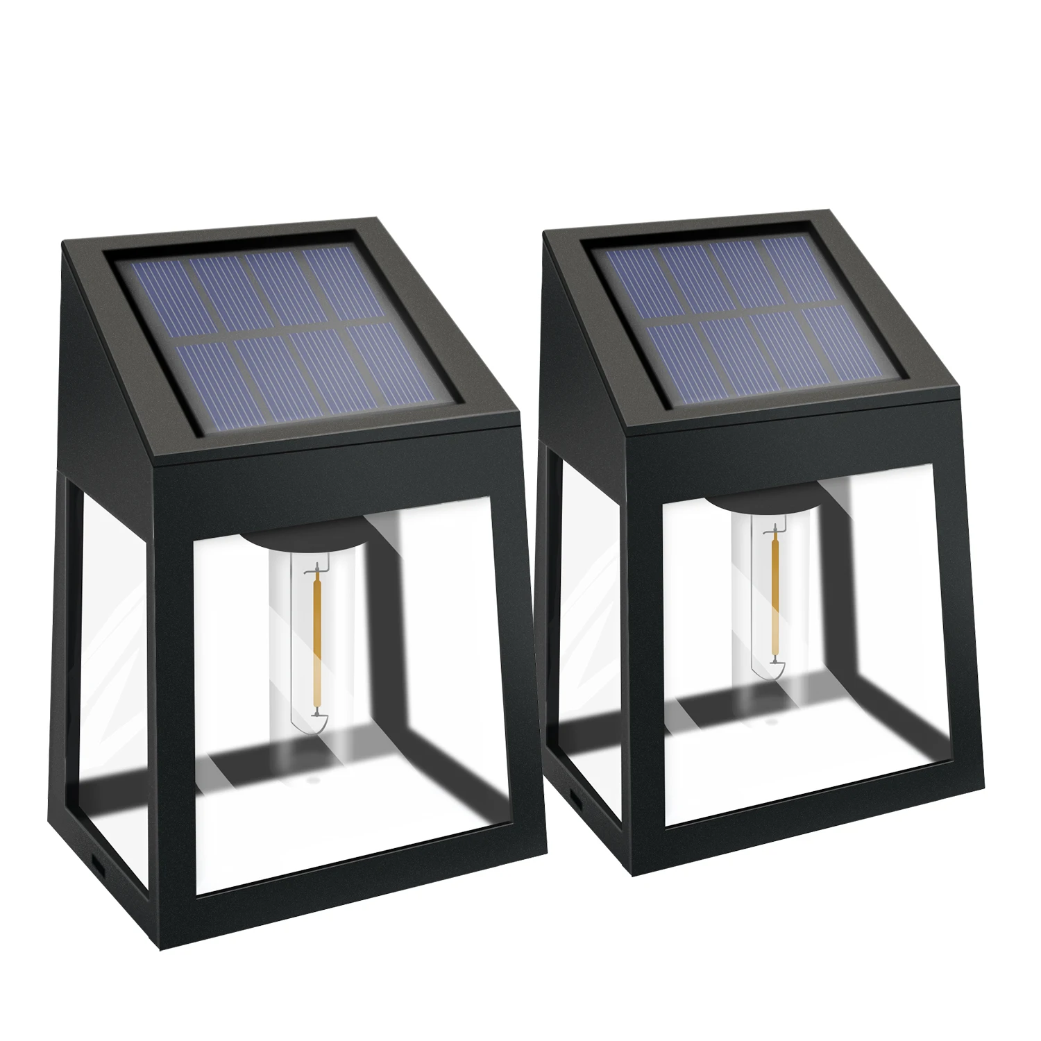 up and down solar wall light auto solar rgb wall light of big volume battery for pathway