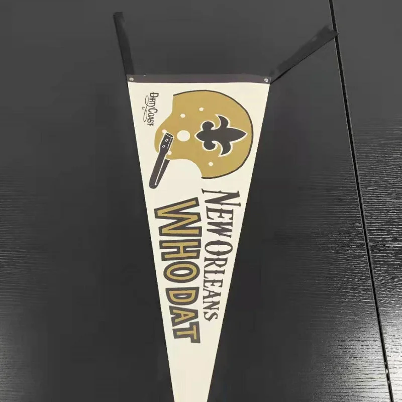 factory wholesale price custom felt triangl pennant flag