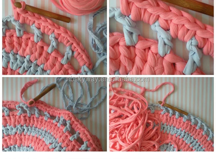 Wholesale T Shirt Yarn Colorful Spaghetti Yarn 500g Fancy Crochet Yarn