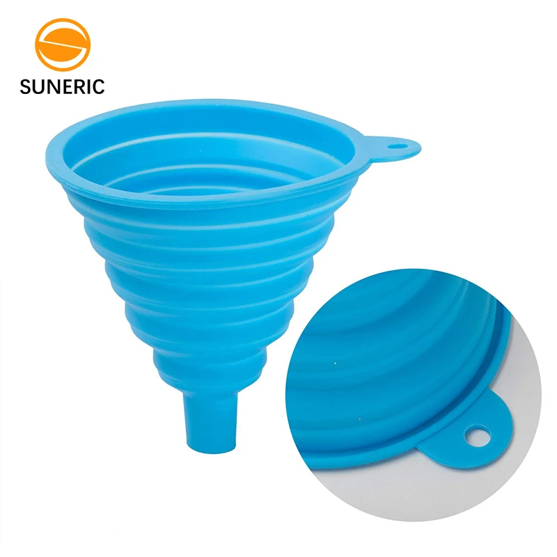 Kitchen Mini Folding Food Grade Silicon Rubber Foldable Funnels Set