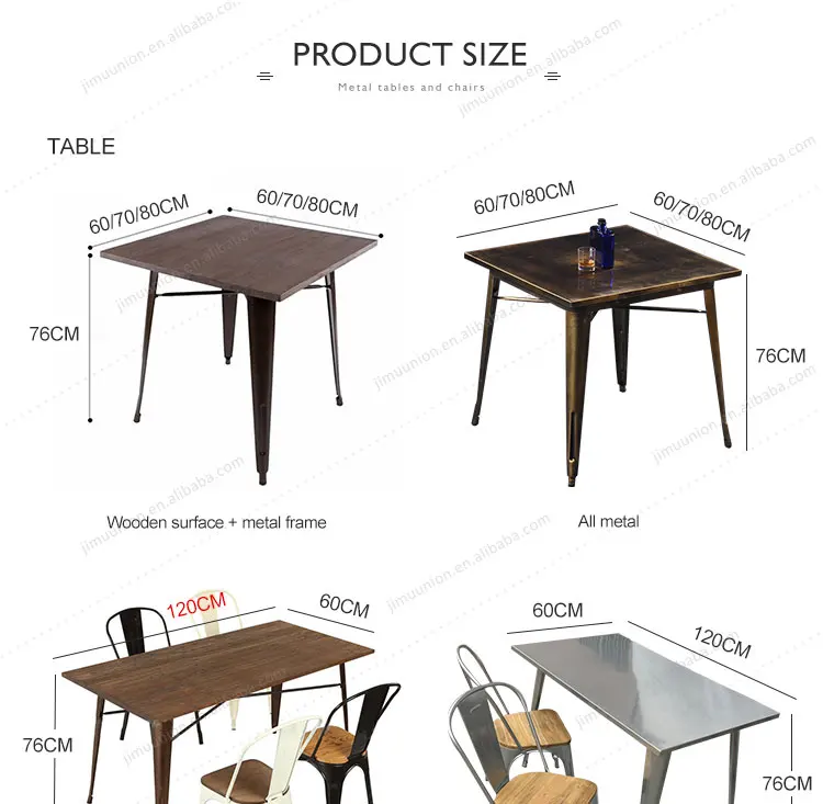 Cheap Steel Vintage Industrial Retro Coffee Shop Restaurant Events