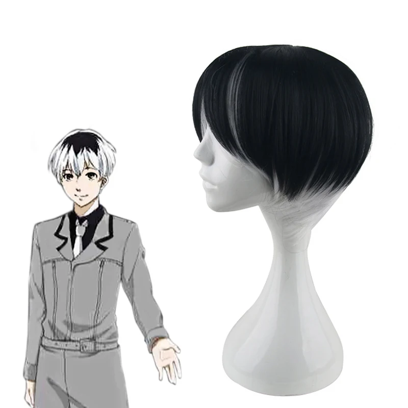 Tokyo Ghoul Short Black With White Cosplay Wig Kaneki Ken Sasaki Wig - Buy  Sasaki Wig,Kaneki Ken Wig,Tokyo Ghoul Wig Product on 
