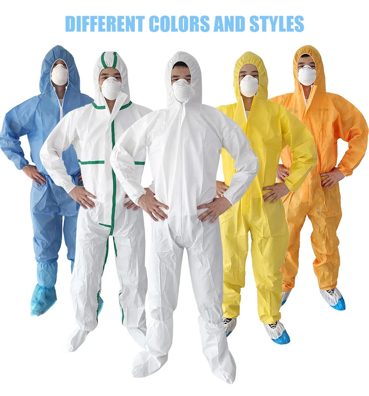 ONE SIZE FITS ALL Anti-Spitting Blsolten Personal I solation G-own Disposable PP Protective Clothing Splash Resistant with Elastic Cuff Non-Woven
