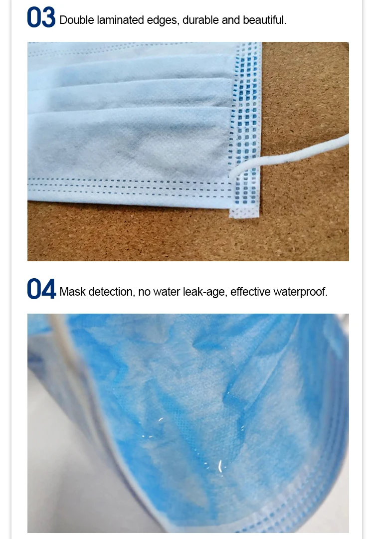 Medical grade CE certified Face Mask 3 ply disposable earloop face mask - KingCare | KingCare.net