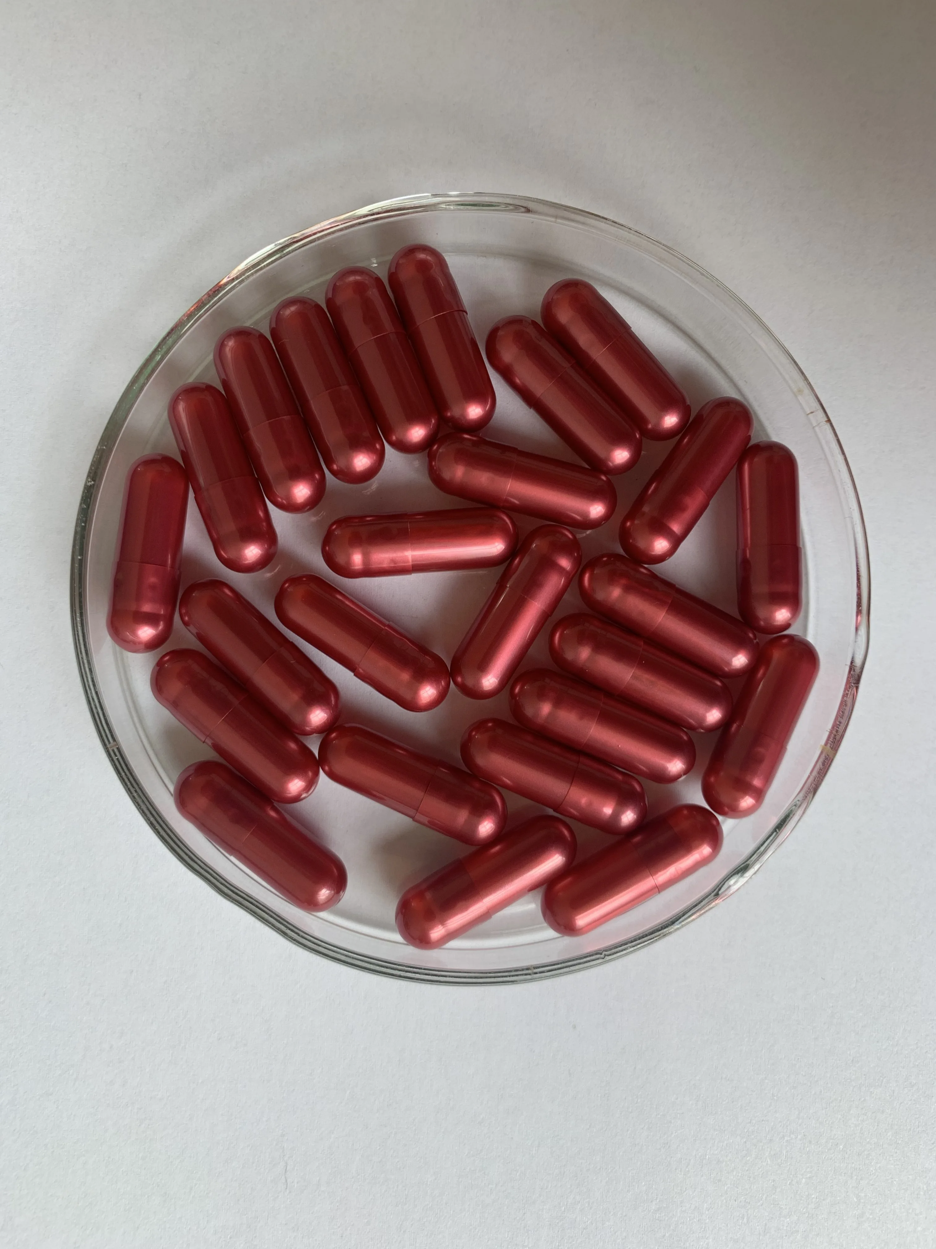 批发medicall 珍珠红色硬空明胶胶囊尺寸 00