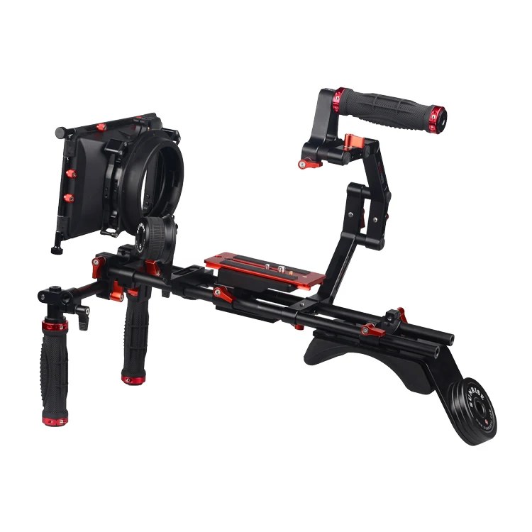 Sunrise Dslr Camera Shoulder Stabilizer Kit C Shape Cage Follow Focus