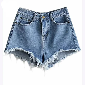 tassel jean shorts