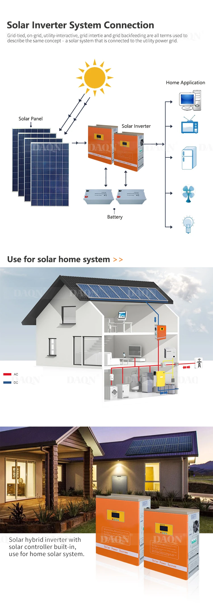 High quality OEM Manufacturer pure sine wave off grid solar power system 3kw power solar inverter