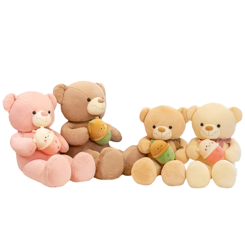 Giant Boba Teddy Bear Plush Toy Stuffed Animals Teddy Bear With Boba