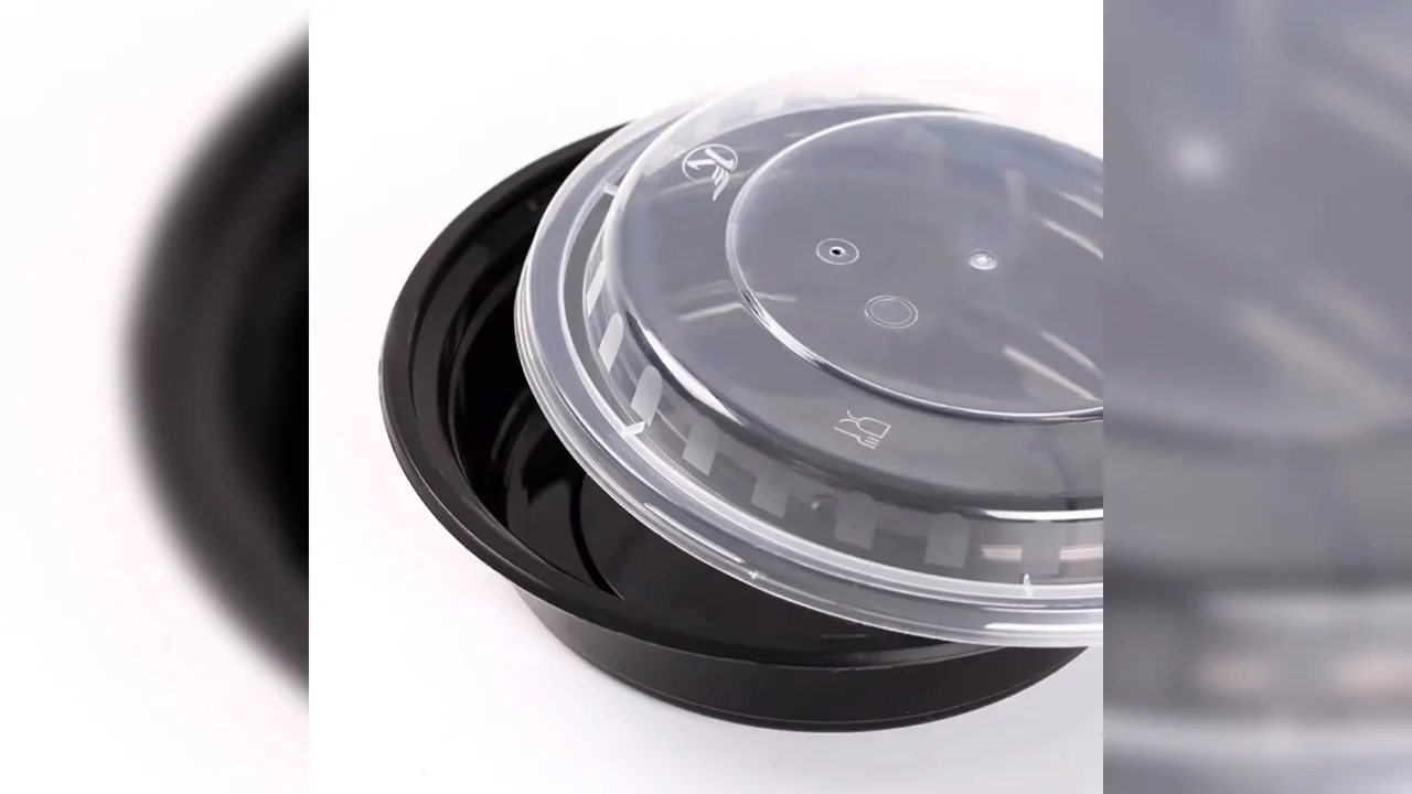 Disposable Food Container Microwave Safe Ecofriendly Pp Plastic Round Food Container Plastic