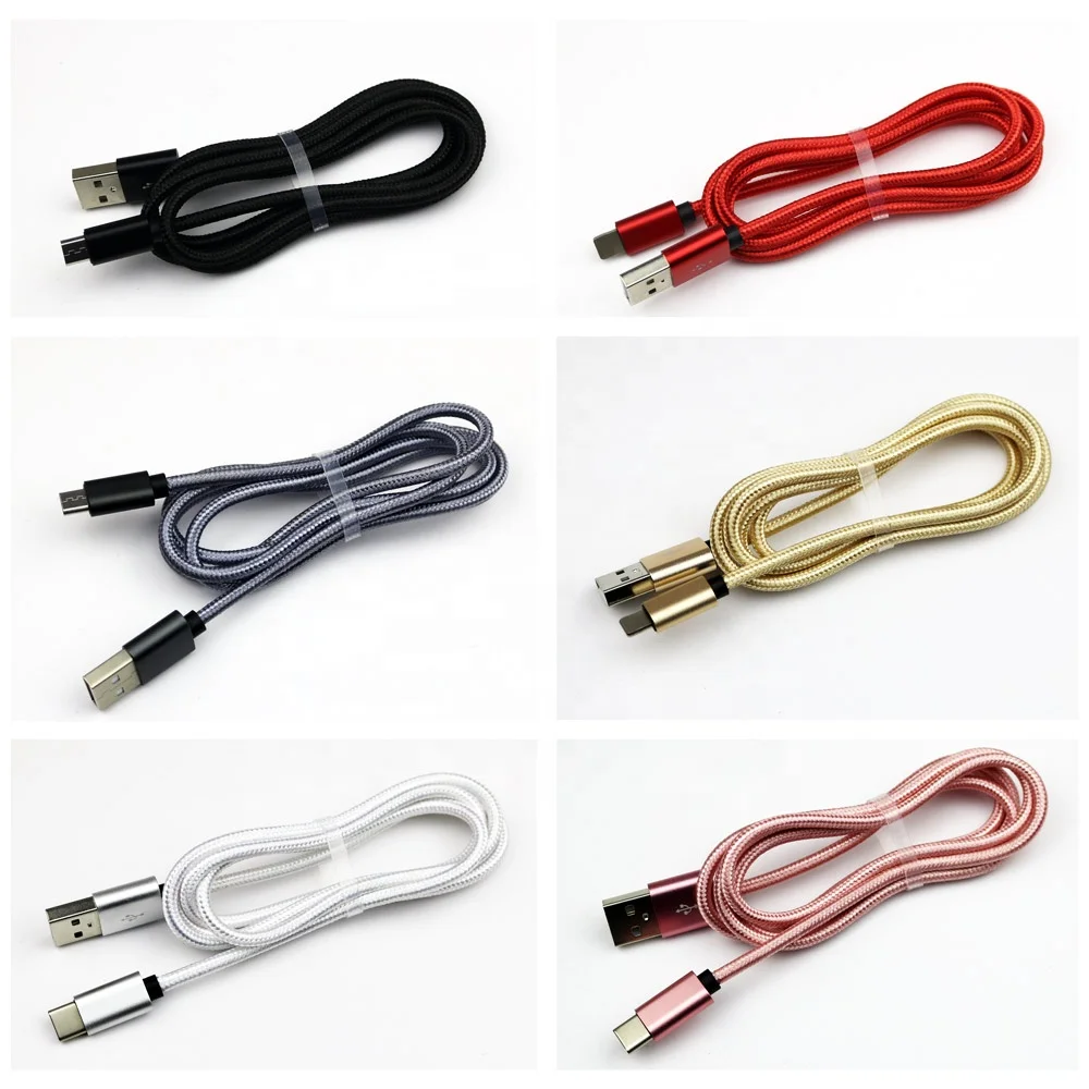 WIK-YS 3.3 ft 1M 6.6ft 2M 10ft 3M Factory Cheap Price Fast Charge Nylon Braided Usb Rechargeable Cable Mobile Cell Phone Charger - ANKUX.COM