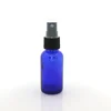 1/2 1 2 4 oz Cobalt Blue Boston Round Glass eco friendly custom Spray Bottles with white black Atomizer cap