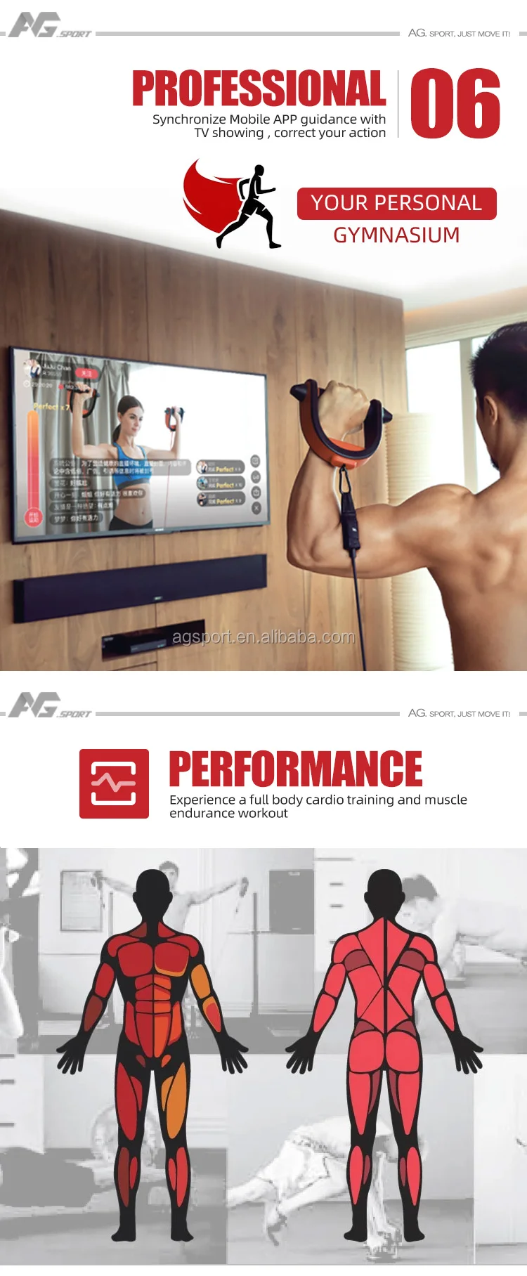 2020 New product Bluetooth Mobile App Motion Tracking Muscle Strength Training 4 in 1 Smart Body Builder home Fitness Equipment