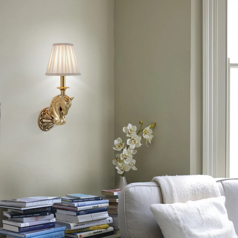 brass bedroom wall lamp